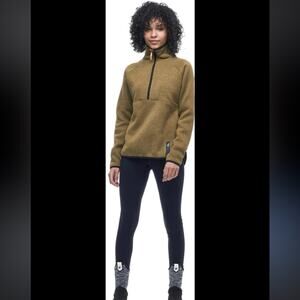 Indyeva Hiti 1/2 Zip Thermal Polartec Yellow Green Women's Sweater Jacket Med